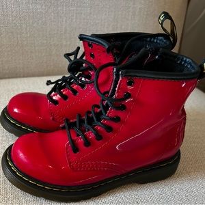 Red Dr. Marten Boots